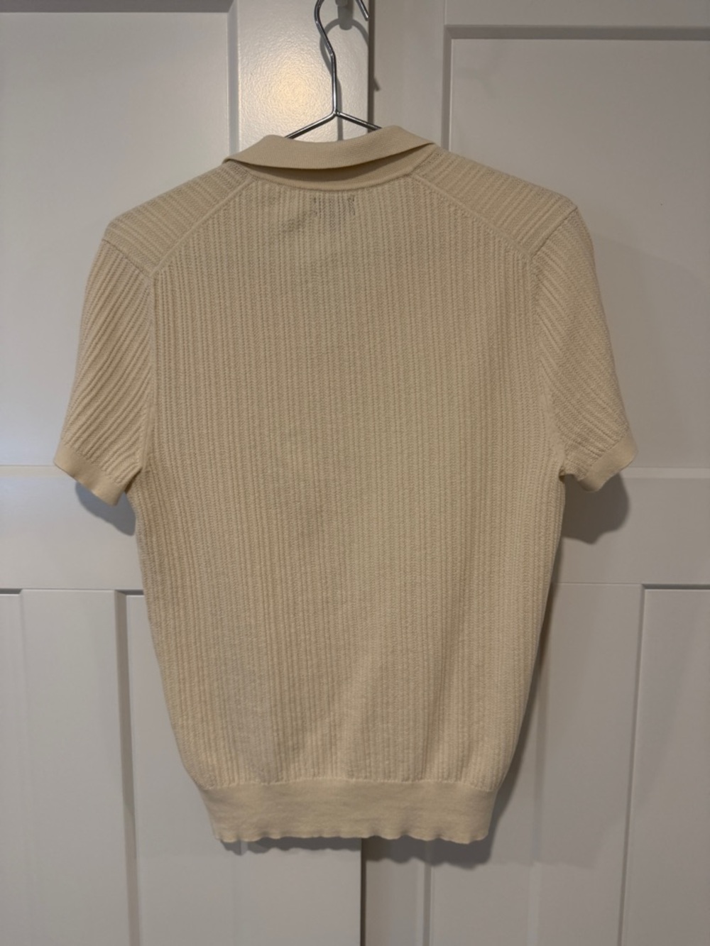 J. Crew Cream Cotton Knit Johnny Collar Polo - Picture 5 of 5